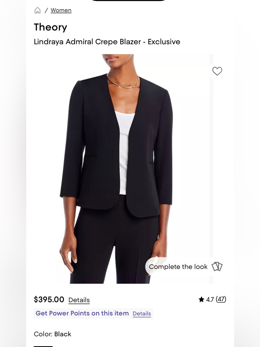 Theory Lindraya Admiral Crepe Blazer
